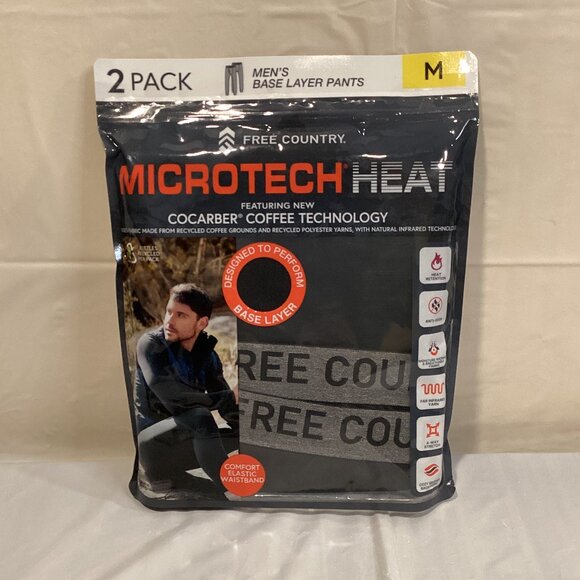 Free Country Men's 2-Pack Base Layer Pant - Picture 6 of 7